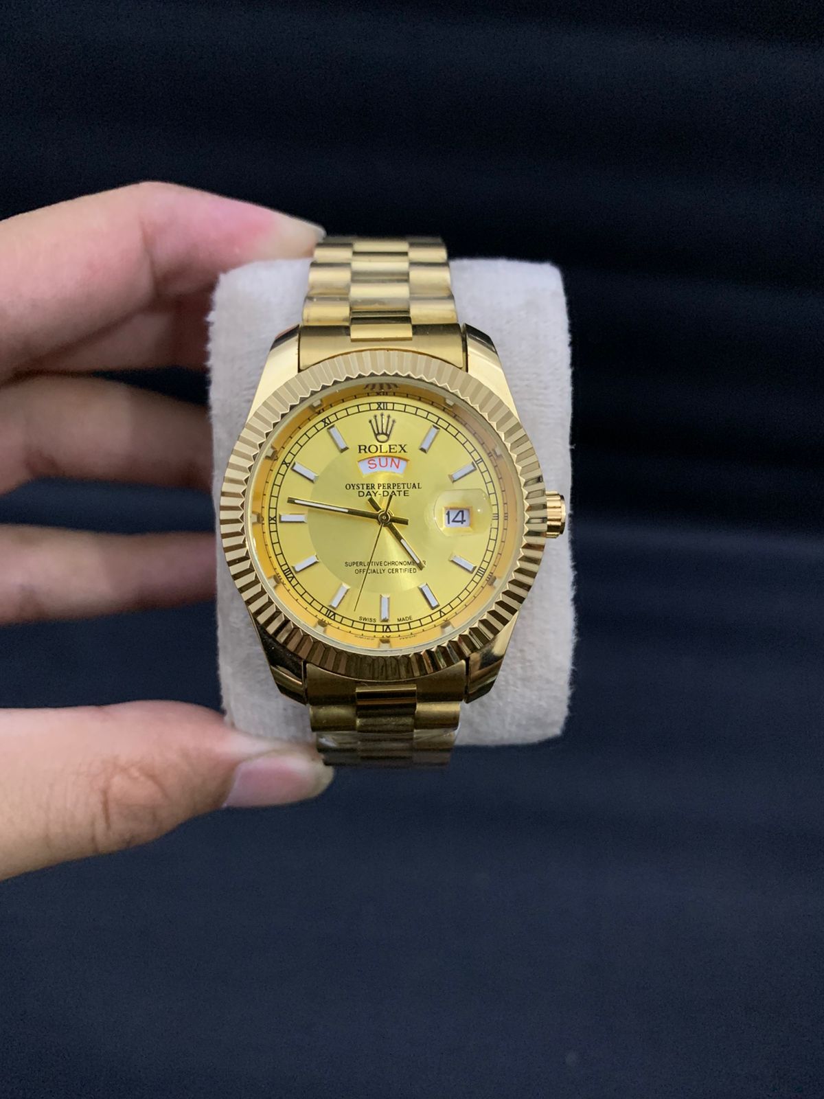 RLX Day-Date working Golden Chain With Golden Dials
