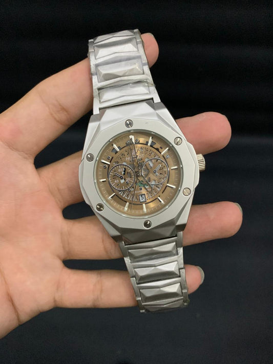 HB4 Brown Dails Stainless Steel Watch For Men In Pakistan