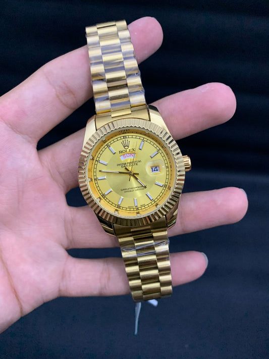 RLX Day-Date working Golden Chain With Golden Dials